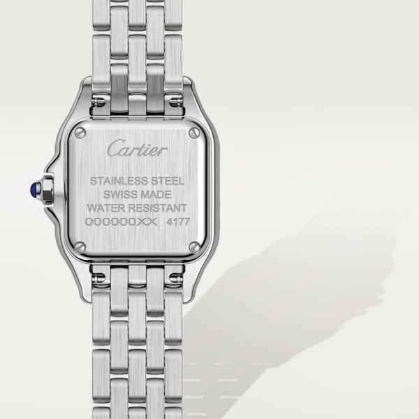 Panthère de Cartier watch Small model, quartz movement, steel, diamonds