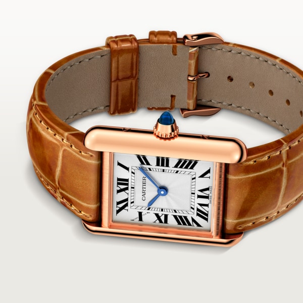 Tank Louis Cartier watch Small model, hand-wound mechanical movement, rose gold