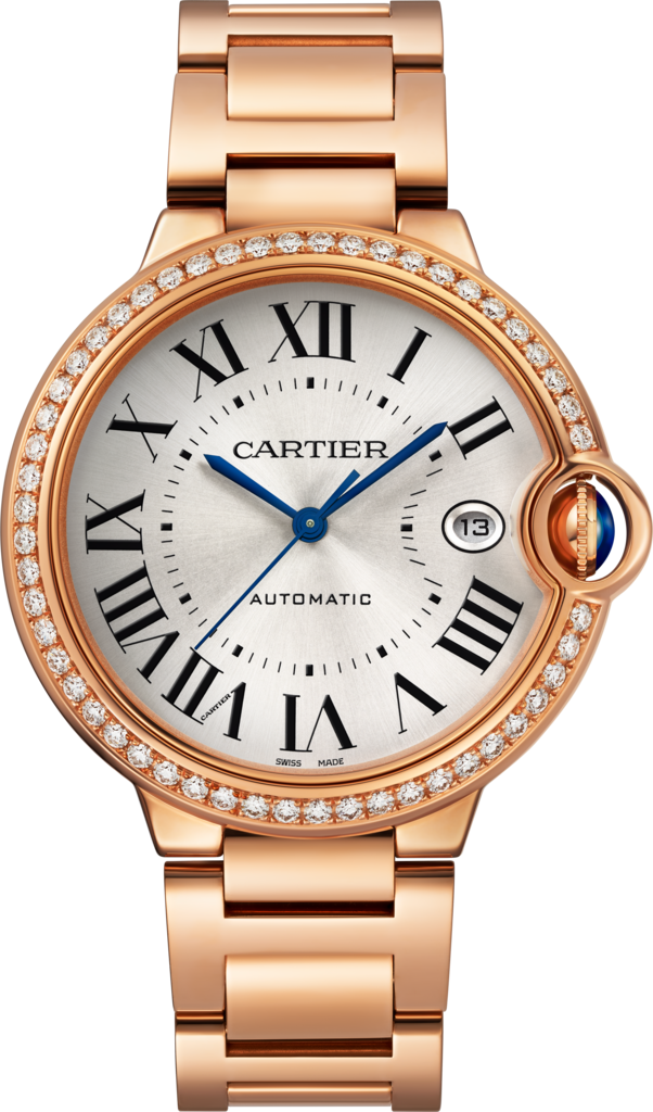 Ballon Bleu de Cartier watch40mm, automatic movement, rose gold, diamonds