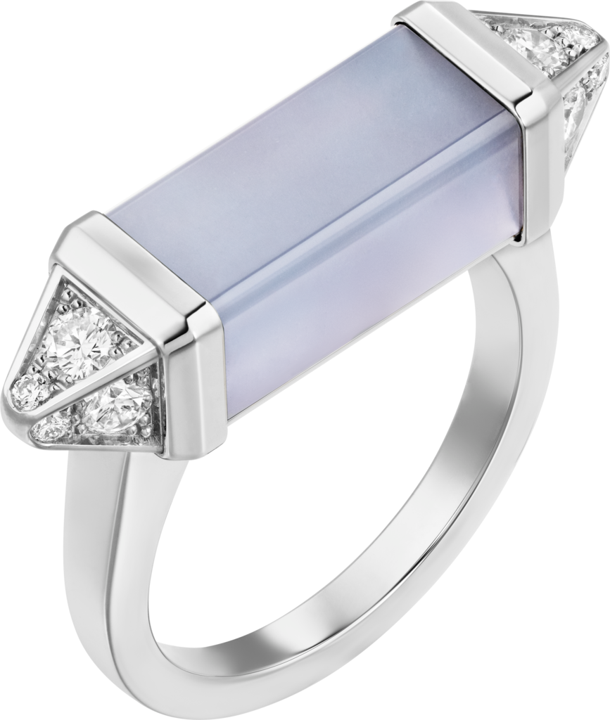 Les Berlingots de Cartier ringWhite gold, blue chalcedony, diamond