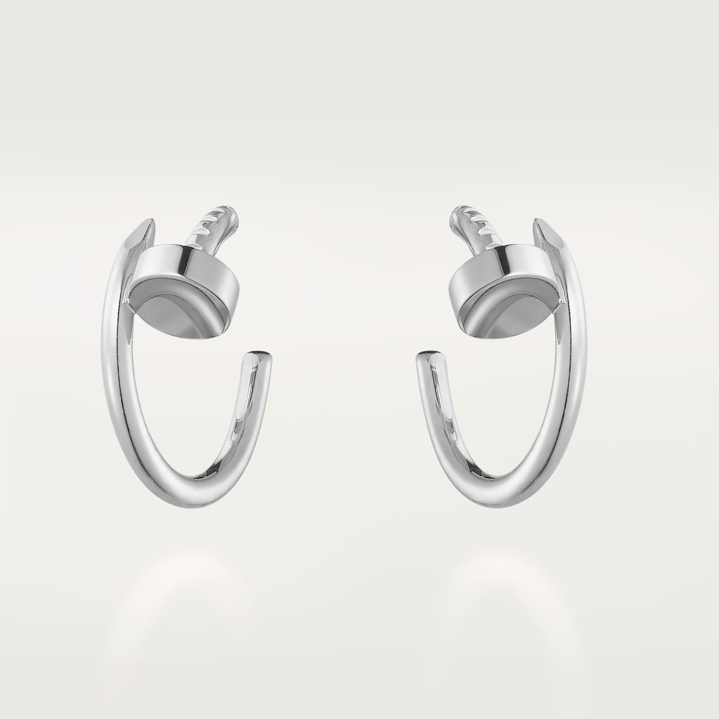 Juste un Clou hoop earrings, small modelWhite gold