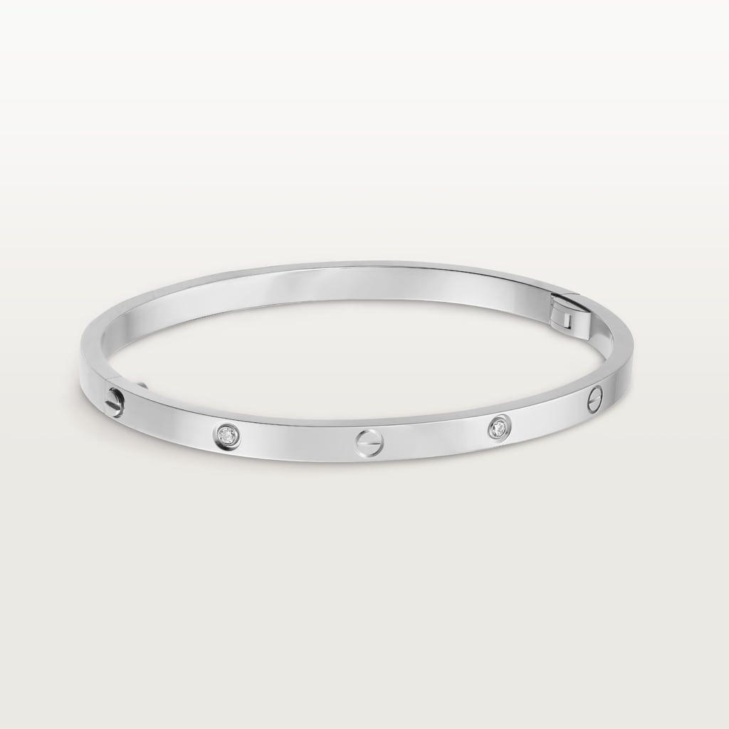 Love bracelet, small model, 6 diamondsWhite gold, diamonds