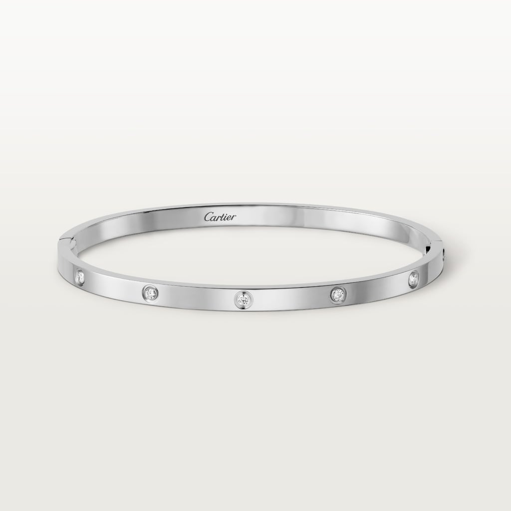 Love bracelet, small model, 10 diamondsWhite gold, diamonds