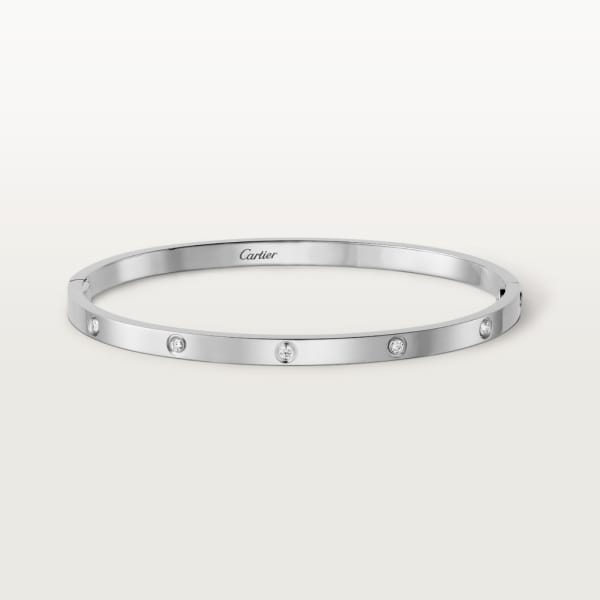 Love bracelet, small model, 10 diamonds White gold, diamonds