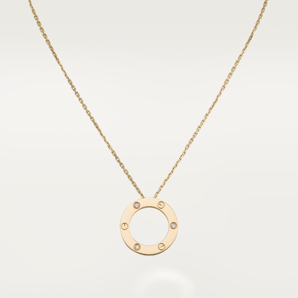 Love necklace, 3 diamondsYellow gold, diamonds