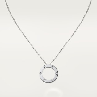 <span class='lovefont'>A </span> necklace, 3 diamonds White gold, diamonds