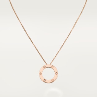 <span class='lovefont'>A </span> pendant, 3 diamonds Rose gold, diamonds