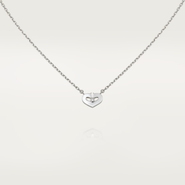 Heart necklace White gold, diamond