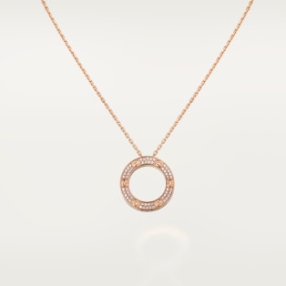 <span class='lovefont'>A </span> necklace, paved Rose gold, diamonds