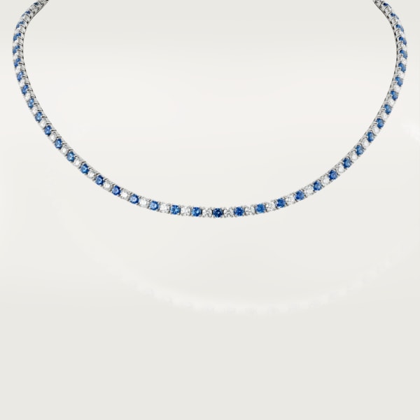 Essential Lines necklace White gold, diamonds, sapphires