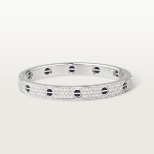 <span class='lovefont'>A </span> bracelet, classic model, paved, ceramic White gold, ceramic, diamonds