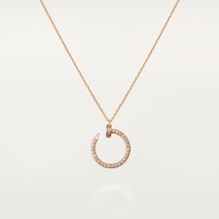 Juste un Clou necklace, paved  Rose gold, diamonds