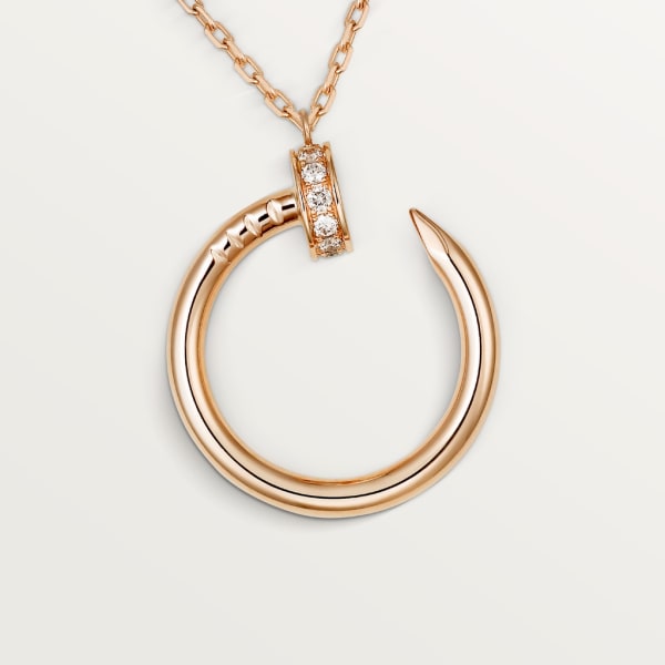 Juste un Clou necklace, diamonds Rose gold, diamonds