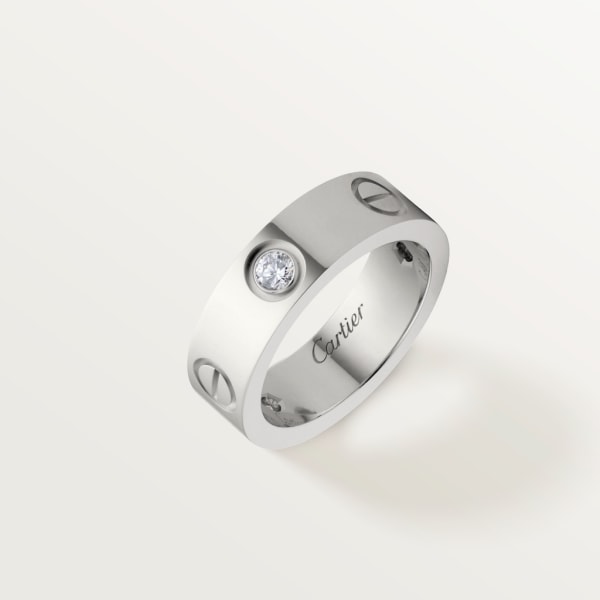 Love ring, classic model, 3 diamonds White gold, diamonds