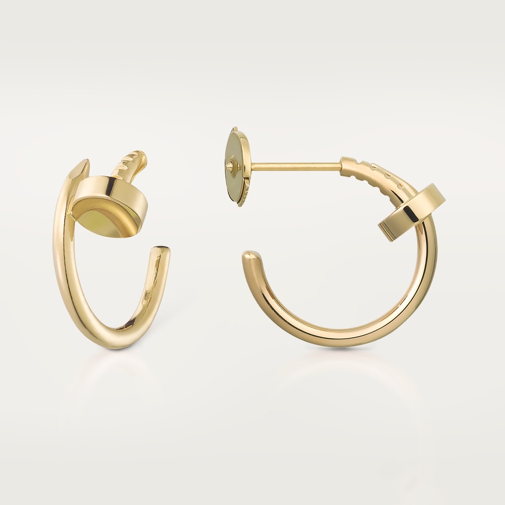 Juste un Clou hoop earrings, small modelYellow gold