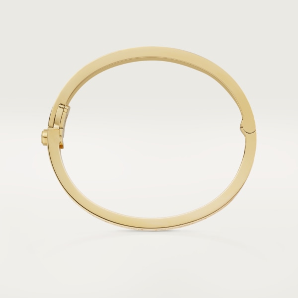 Love bracelet, classic model, paved Yellow gold, diamonds