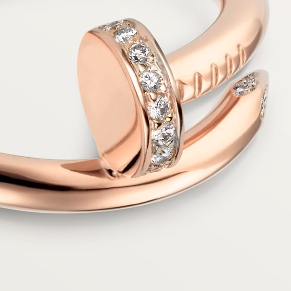 Juste un Clou ring, classic model, diamonds Rose gold, diamonds