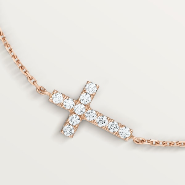 Symbols bracelet Rose gold, diamonds