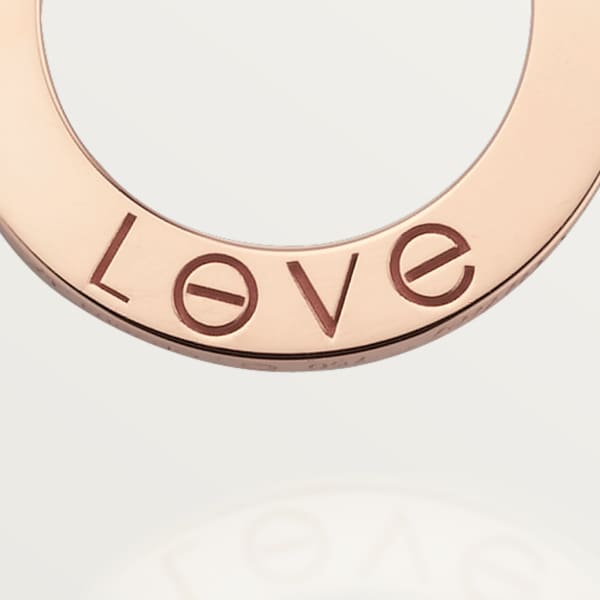 Love necklace, 3 diamonds Rose gold, diamonds