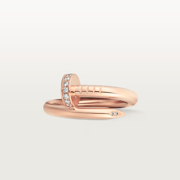 Juste un Clou ring, classic model, diamonds Rose gold, diamonds