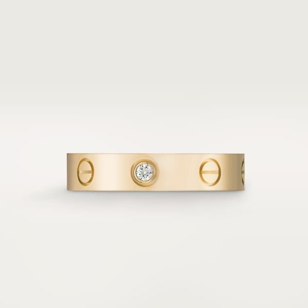 Love wedding band, 1 diamond Yellow gold, diamond