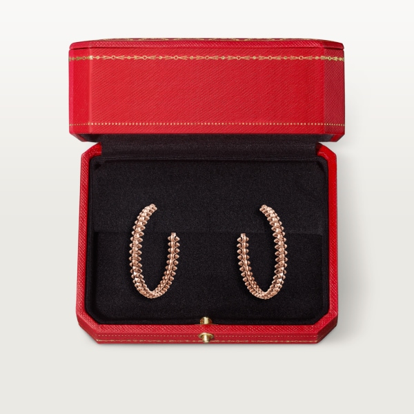 Clash de Cartier hoop earrings Small Model Rose gold