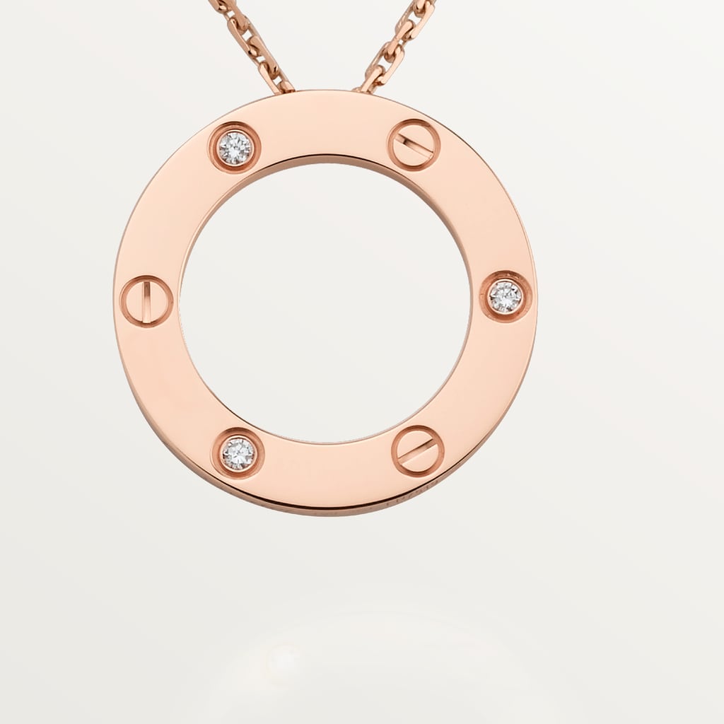 Love necklace, 3 diamondsRose gold, diamonds