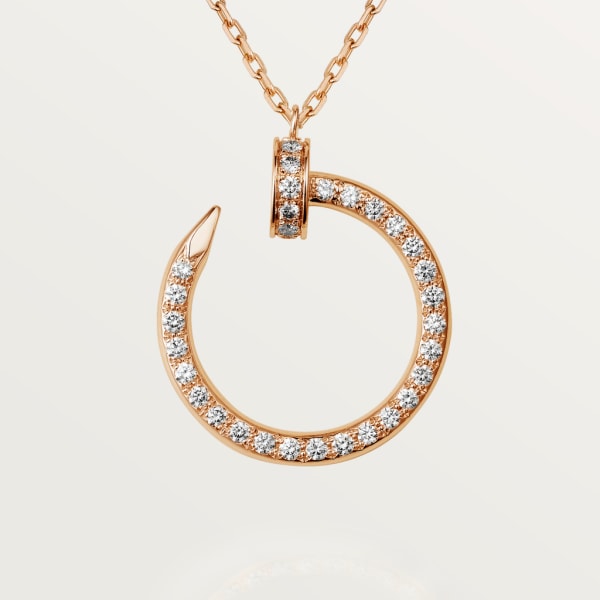 Juste un Clou necklace, diamonds Rose gold, diamonds