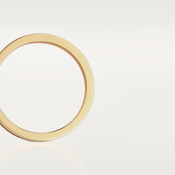 Love wedding band, 1 diamond Yellow gold, diamond