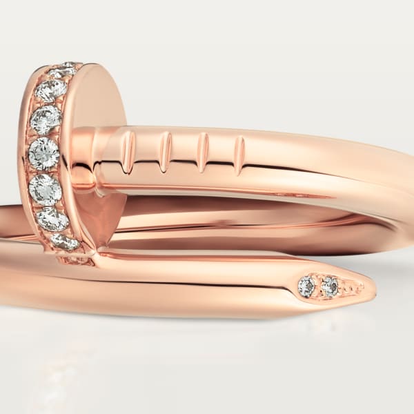 Juste un Clou ring, classic model, diamonds Rose gold, diamonds