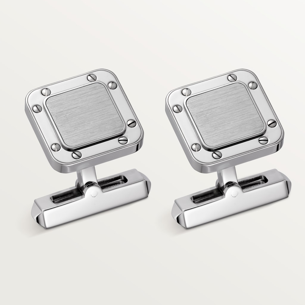 Santos de Cartier cufflinksSterling silver, palladium finish