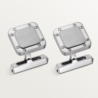 Santos de Cartier cufflinks Sterling silver, palladium finish