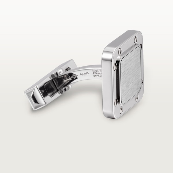 Santos de Cartier cufflinks Sterling silver, palladium finish