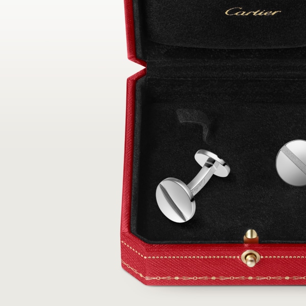 Santos de Cartier cufflinks Sterling silver, palladium finish