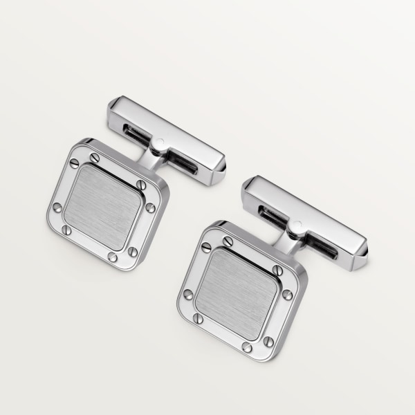 Santos de Cartier cufflinks Sterling silver, palladium finish