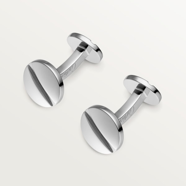 Santos de Cartier cufflinks Sterling silver, palladium finish