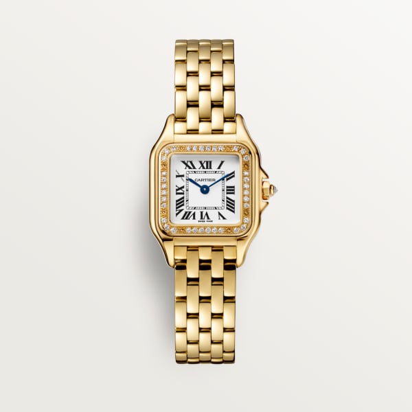 Panthère de Cartier watch Small model, quartz movement, yellow gold, diamonds