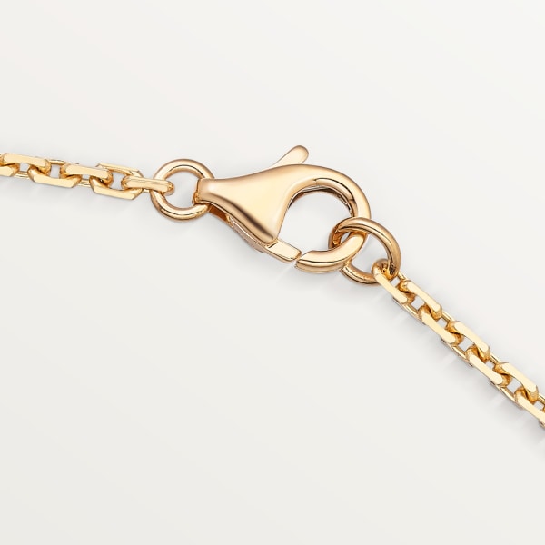 Love necklace, semi-paved Yellow gold, diamonds