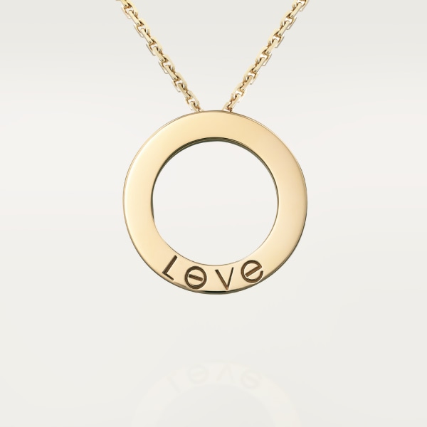 Love necklace, diamond-paved Yellow gold, diamonds