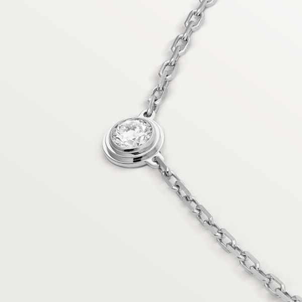 Cartier d'Amour necklace, small model White gold, diamond