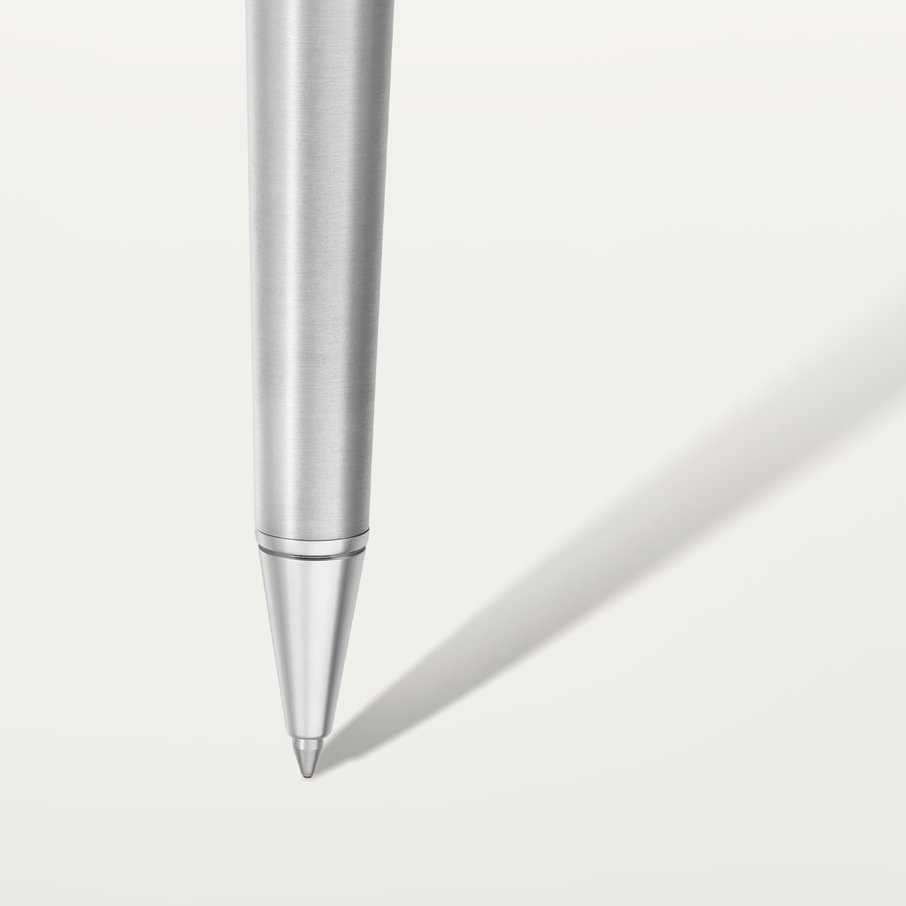 Santos de Cartier ballpoint penLarge model, engraved metal, palladium finish