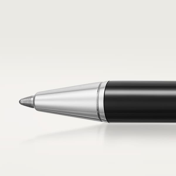 Santos de Cartier ballpoint pen Small model, black lacquer, palladium and gold finishes