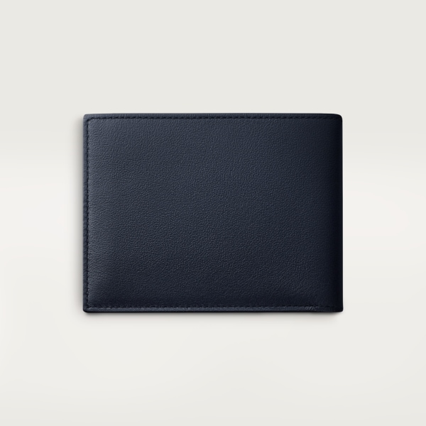 6-Credit Card Wallet, Must de Cartier Midnight blue calfskin, gold finish