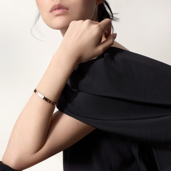 Love bracelet, classic model, one screw closure Rose gold