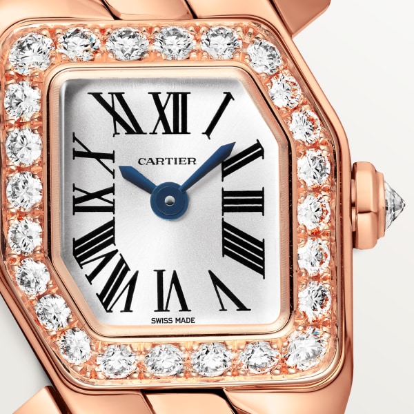 Maillon de Cartier watch Small model, quartz movement, rose gold, diamonds