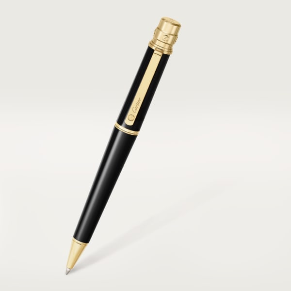 Santos de Cartier ballpoint pen Large model, composite, gold finish