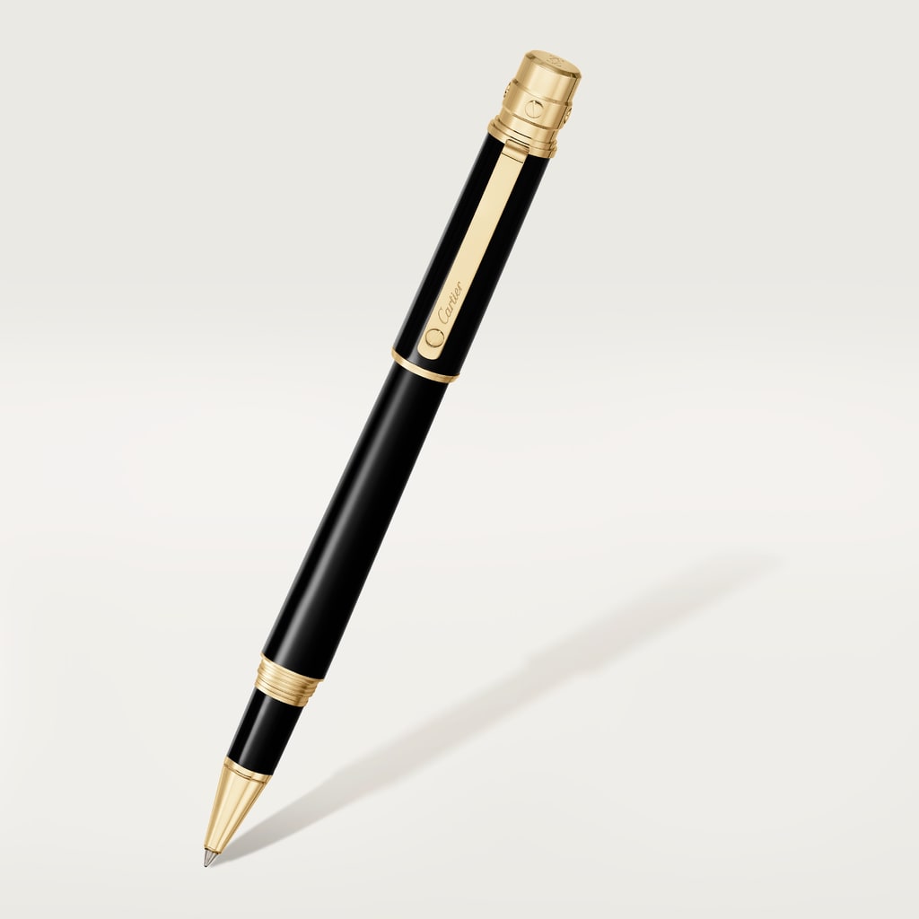 Santos de Cartier rollerball penLarge model, composite, gold finish