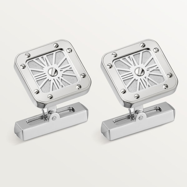 Santos de Cartier cufflinks Sterling silver, palladium finish