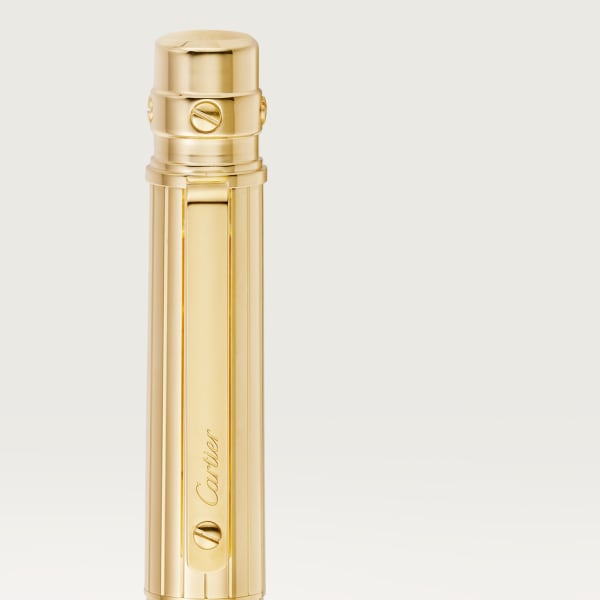 Santos de Cartier ballpoint pen Large model, engraved metal, gold finish