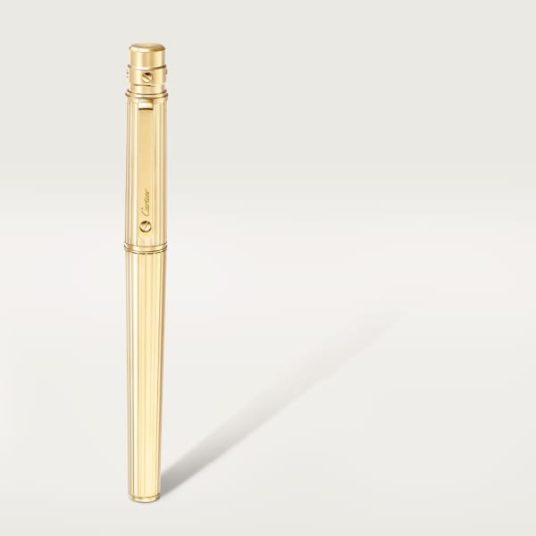 Santos de Cartier rollerball pen Large model, engraved metal, gold finish